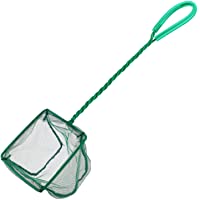 Uniclife 10cm Aquarium Net Malla Fina Redes de Captura de Peces Pequeños con Mango de Plástico - Verde